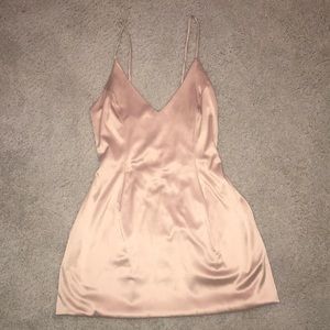 Pink Rose Gold Mini Dress